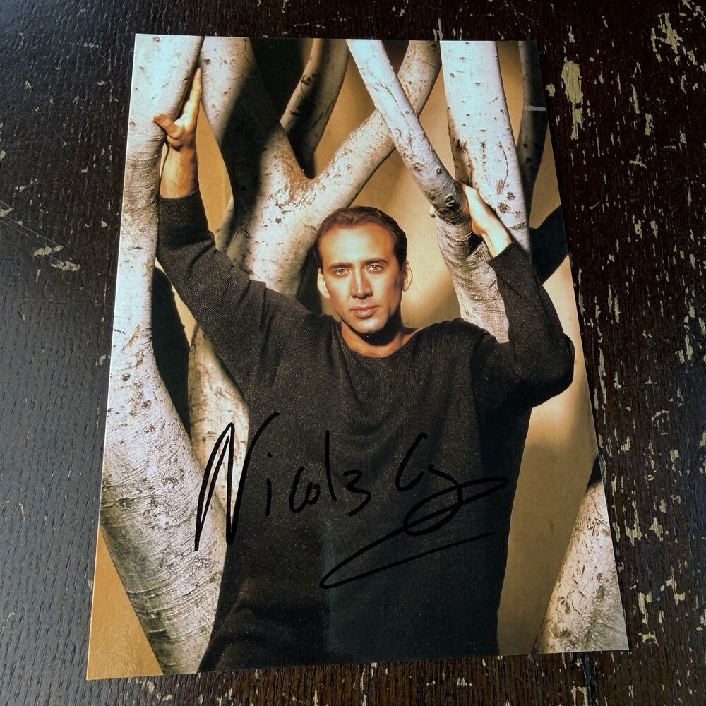 Nicolas Cage Signed 5x7 Autograph In Person Original From The Early 2000s